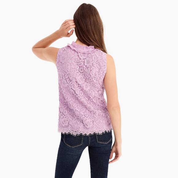 🌸🌷Lace Ruffle Sleeveless Tank Top Lilac🌸🌷 - Picture 2 of 6